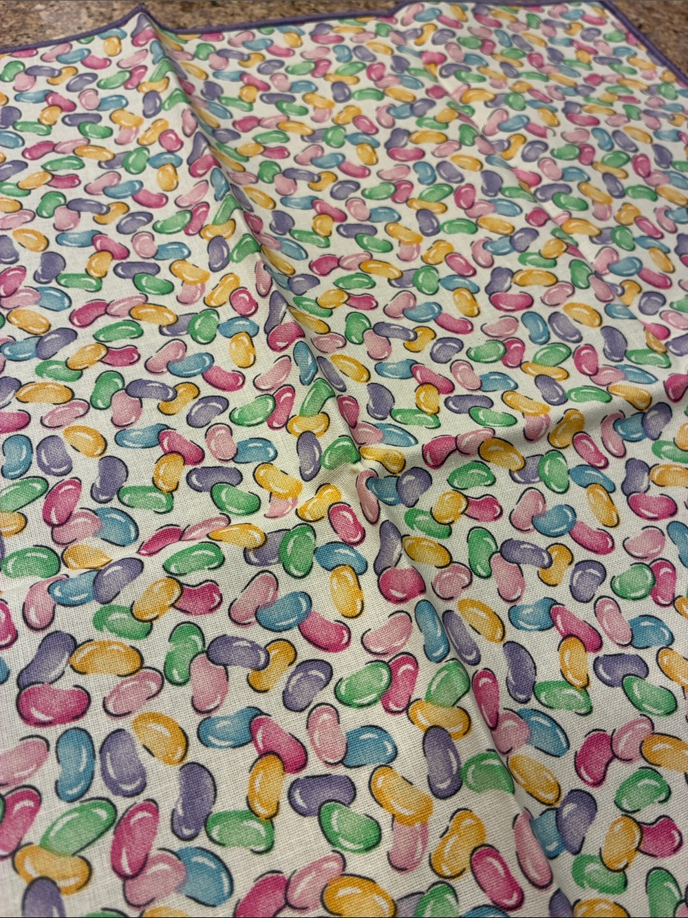 Longaberger Purple Jellybean Print Fabric Napkins - Set of 2 - Picture 11 of 17